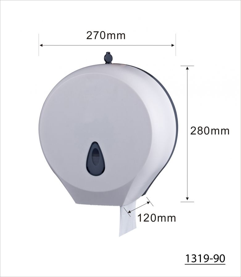 Aqualine 1319-90 zásobník na toaletný papier do priemeru 26cm, ABS biely