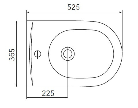 Vima 401 - Bosa závesný bidet 36,5x52,5 cm