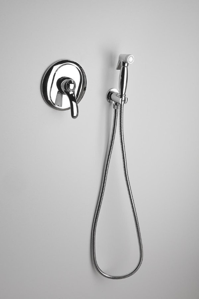 Sapho 9101 bidetová sprcha retro s hadicou a držiakom sprchy s vyústením, chróm