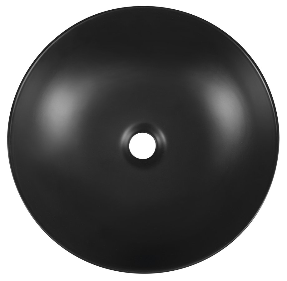 Rondane AR435B keramické umývadlo, priemer 40x13,5 cm, na dosku, čierne matné