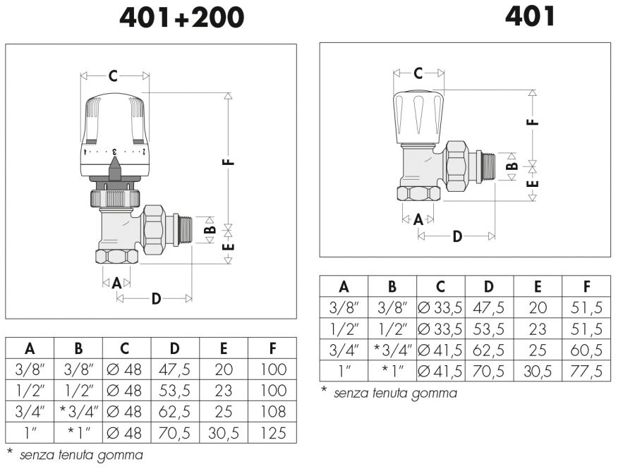 Caleffi ventil radiátorový 1/2" rohový CLF 401402