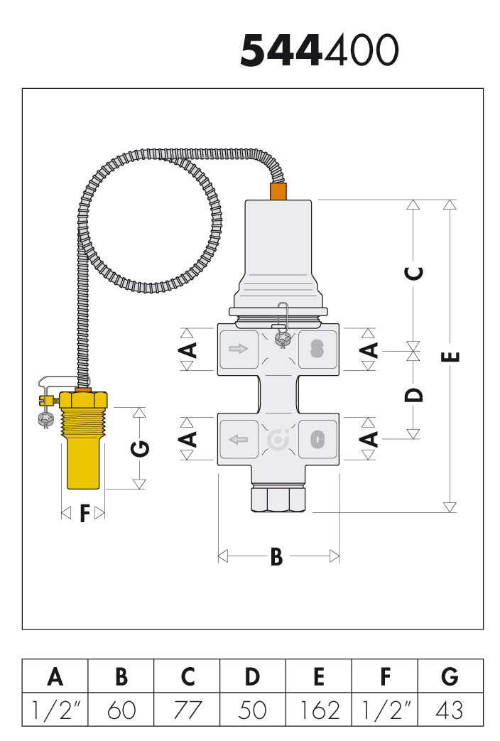 Caleffi bezpečnostný ventil CLF544400