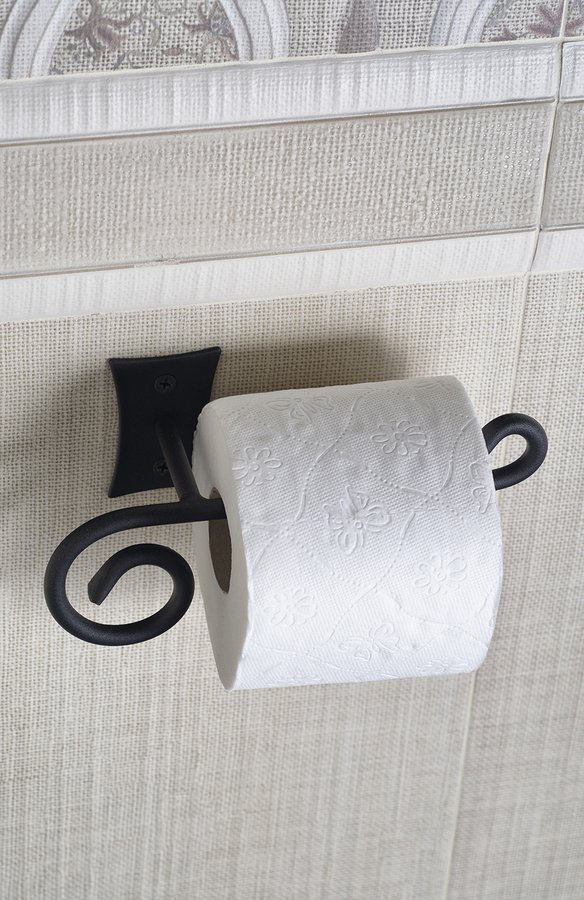Rebecca CC017 držiak toaletného papiera bez krytu, čierny