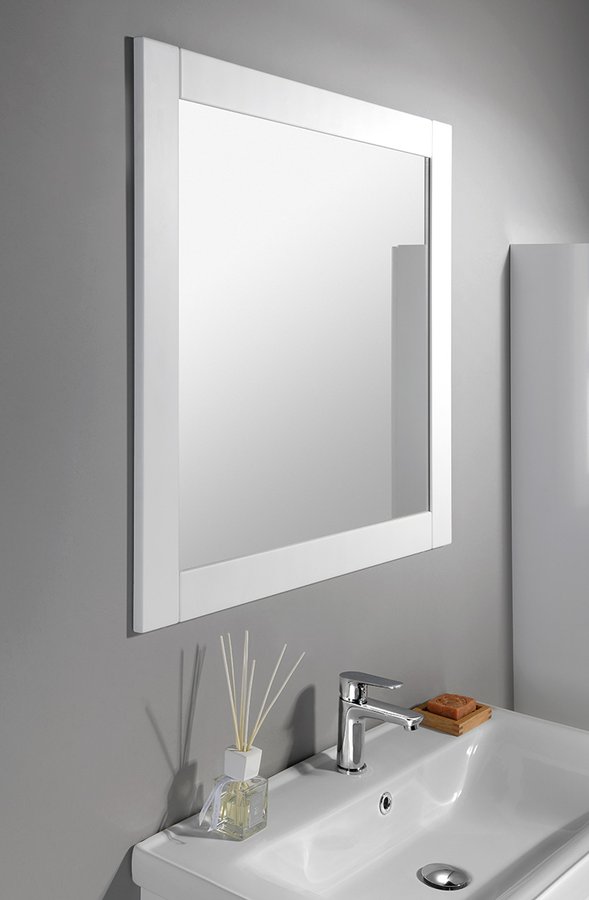 Favolo FV060 zrkadlo v ráme 60x80 cm, biela mat