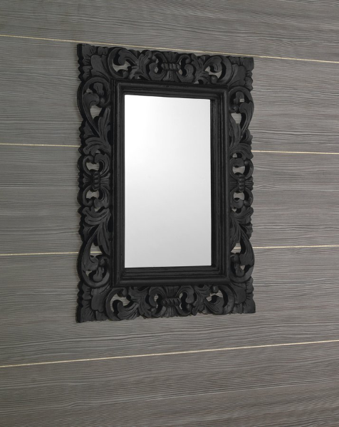 Samblung IN128 zrkadlo v ráme, 60x80cm, čierne