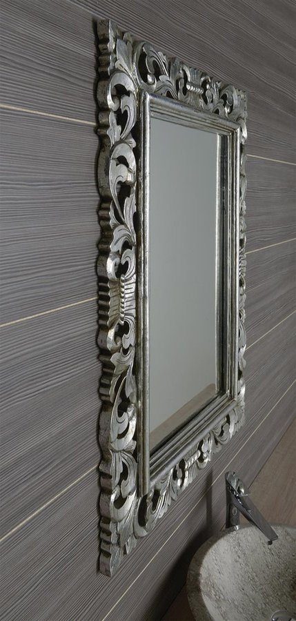 Scule IN308 zrkadlo v ráme, 80x120 cm, strieborná Antique