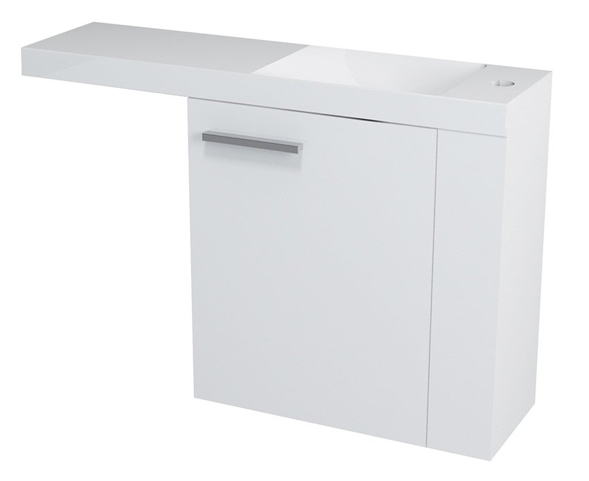 Latus VI 55830 umývadlová skrinka 50x50x22 cm, pravá, biela