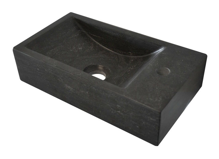 Blok 2401-28 kamenné umývadlo 40x22x10 cm, čierny Antracit