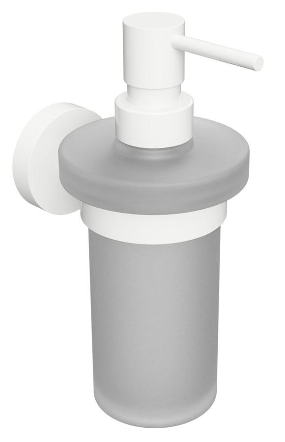X-Round White XR101W dávkovač mydla, mliečne sklo, 230ml, biely
