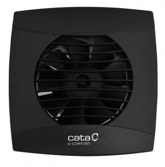 Cata UC-10 T kúpeľňový ventilátor axiálny s časovačom, 8W, potrubie 100mm, čierny