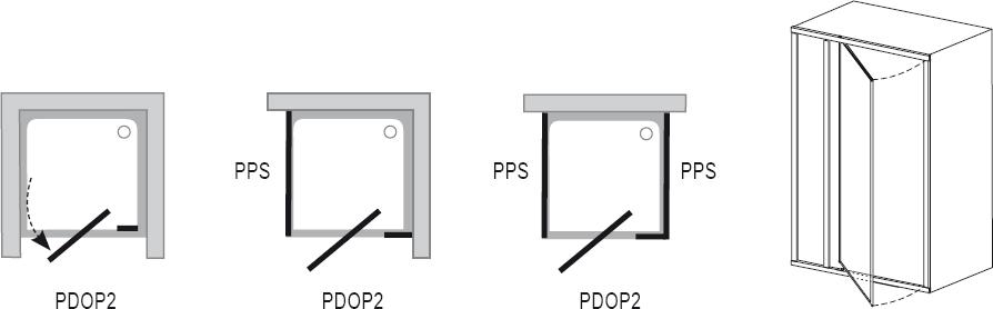 Ravak Pivot sprchové dvere PDOP2-100 satin / transparent
