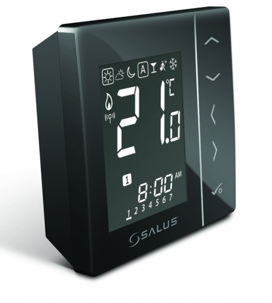 Salus VS20BRF bezdrôtový digitálny termostat čierny