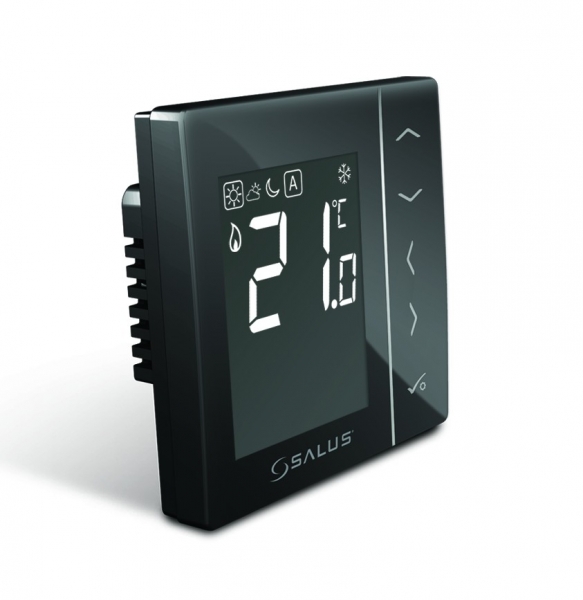 Salus VS35B digitálny podomietkový denný termostat čierny