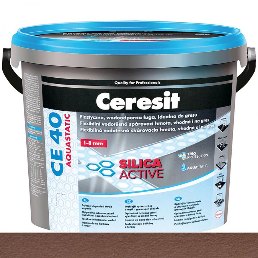 Ceresit CE40 Aquastatic Flexibilná škárovacia hmota cocoa 5 kg