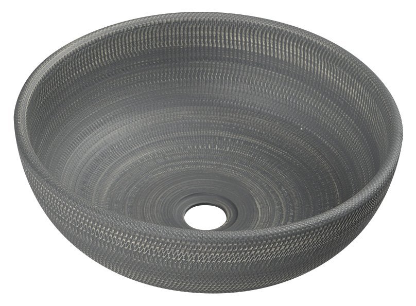 Priori PI024 keramické umývadlo, priemer 41 cm, farba šedá so vzorom