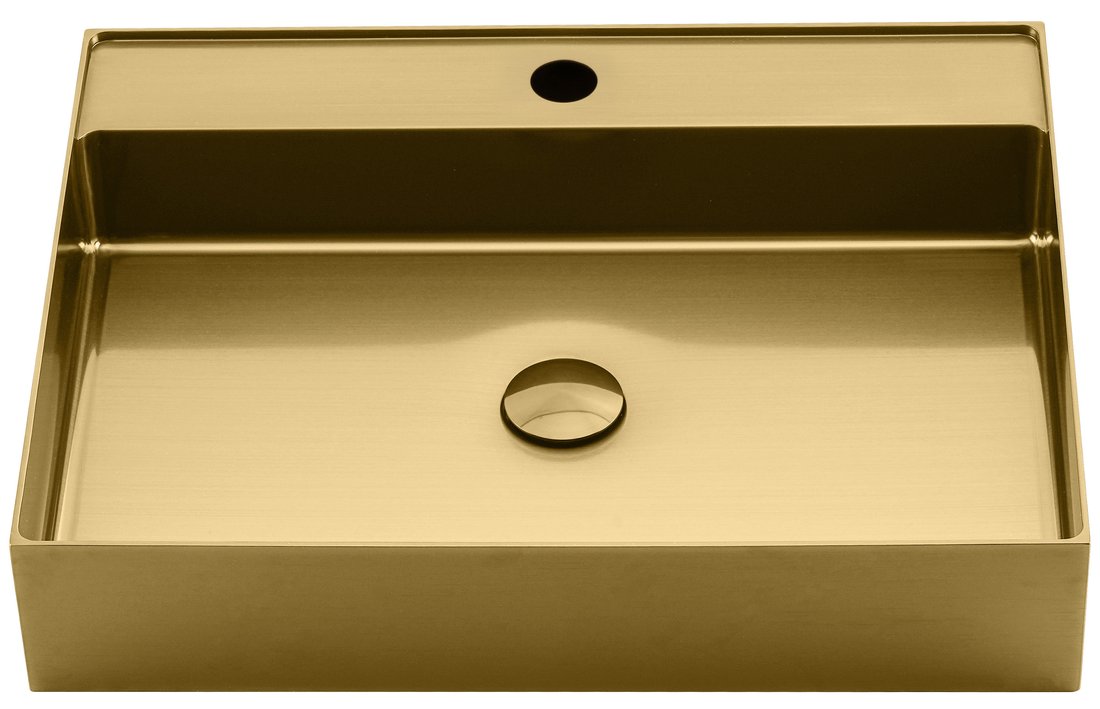 Aurum AU202 nerezové umývadlo 55x42 cm, vrátane výpuste, zlaté