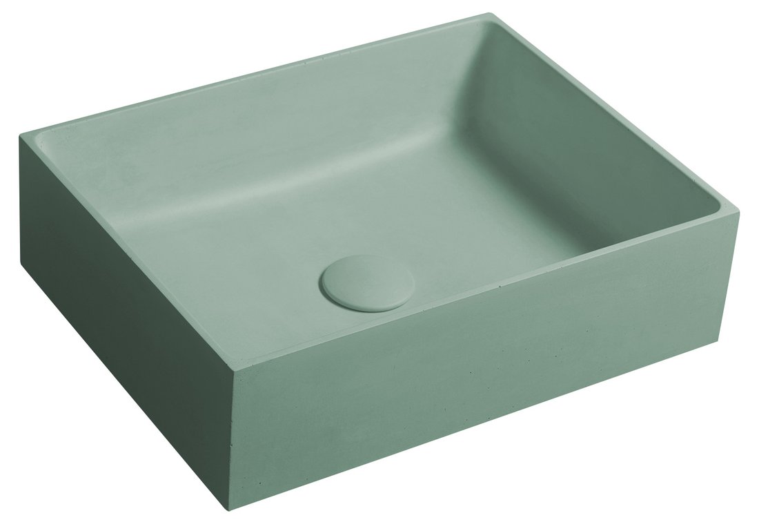 Formigo FG123 betonové umývadlo na dosku, 47,5x36,5cm, zelené